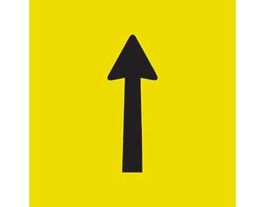 SIGN DETOUR MARKER CL1 REF. 600 X 600mm CORFLUTE