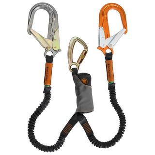 SKYSAFE PRO LANYARD 22mm GATE T/ACTION KARABINER & 65mm GATE ALLOY/STEEL SCAFF HOOK