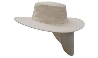 NATURAL WIDE BRIM HAT WITH FLAP
