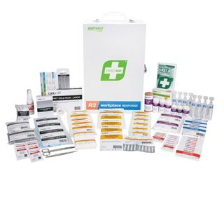 FIRST AID WORKPLACE RESPONSE KIT METAL CABINET 1-25 LOW RISK