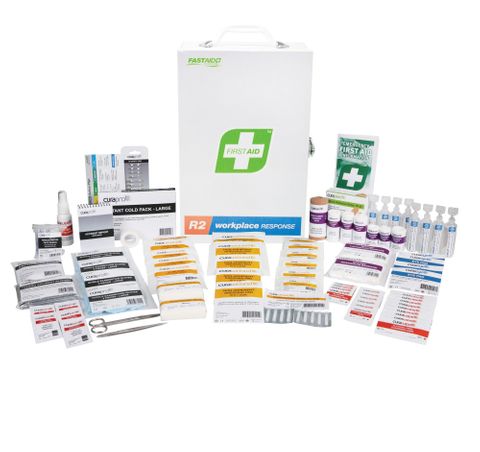 FIRST AID WORKPLACE RESPONSE KIT METAL CABINET 1-25 LOW RISK