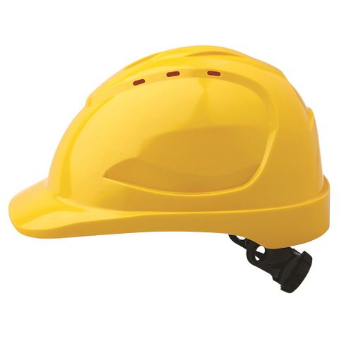 HARD HAT V9 YELLOW RATCHET HARNESS