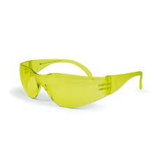 SAFETY GLASSES AMBER A/FOG A/SCRATCH