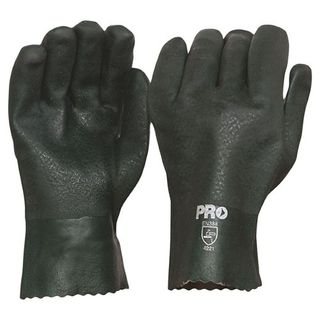 GLOVE PVD GREEN DOUBLE DIP 27cm