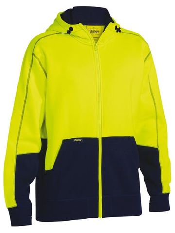 BISLEY HOODIE FULL ZIP YELLOW/NAVY