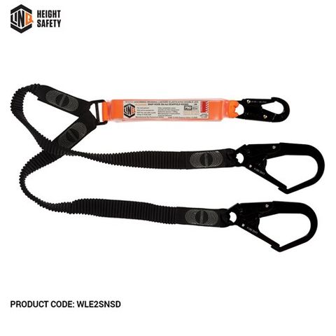 LANYARD LINQ ELASTICATED TWIN LEG SCAFF HOOKS