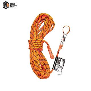 KERNMANTLE ROPE WITH THIMBLE EYE & ROPE GRAB 15M