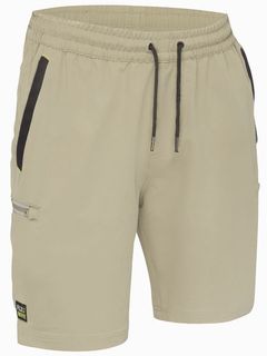 Bisley BSHC1333 Stretch Cargo Shorts - Stone