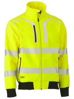 Bisley BJ6979T Taped Soft Shell Bomber Jacket - Yellow