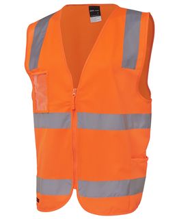 Vest Orange Day/Night Zip Front