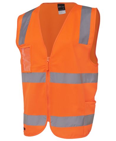 Vest Orange Day/Night Zip Front