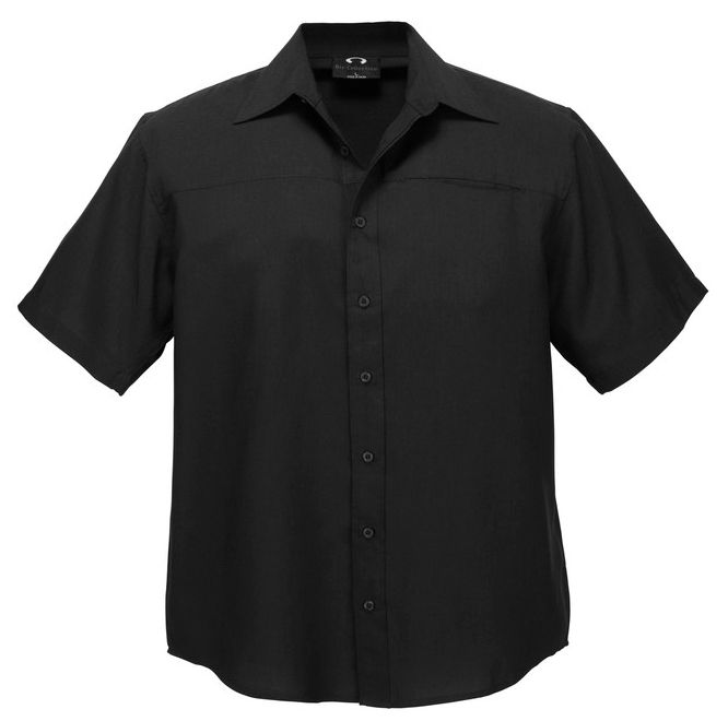 Fashion Biz Mens Plain Oasis Short Sleeve Shirt