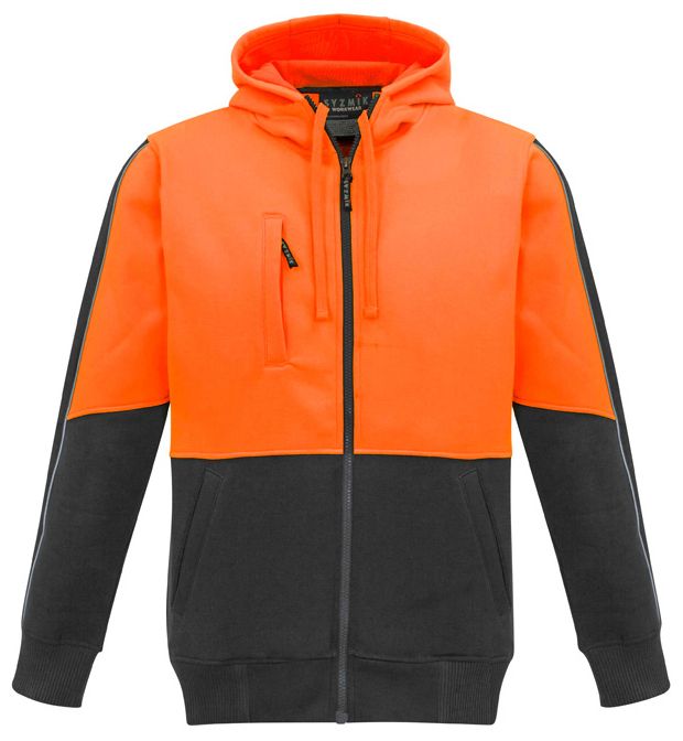 Syzmik Unisex Hi Vis Full Zip Hoodie
