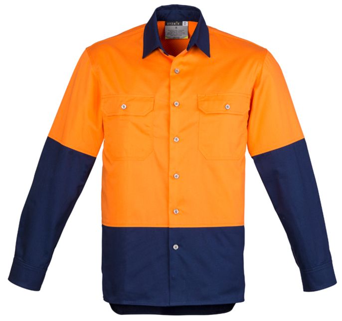Syzmik Mens Hi Vis Spliced Industrial Shirt
