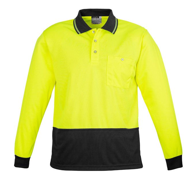 Syzmik Unisex Hi Vis Basic Spliced Polo - Long Sleeve