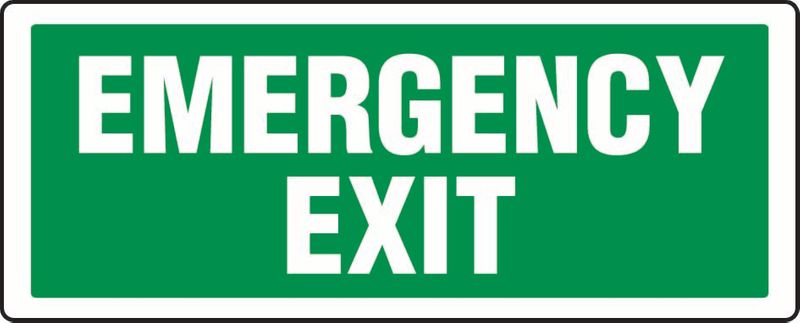 Emergency Exit Sticker
