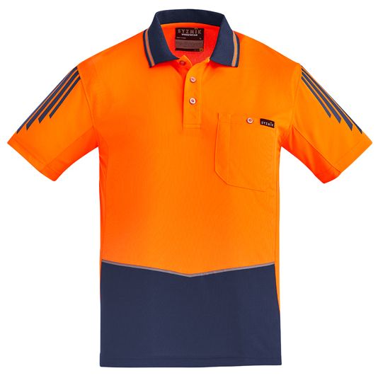 Syzmik Mens Hi Vis Flux Short Sleeve Polo