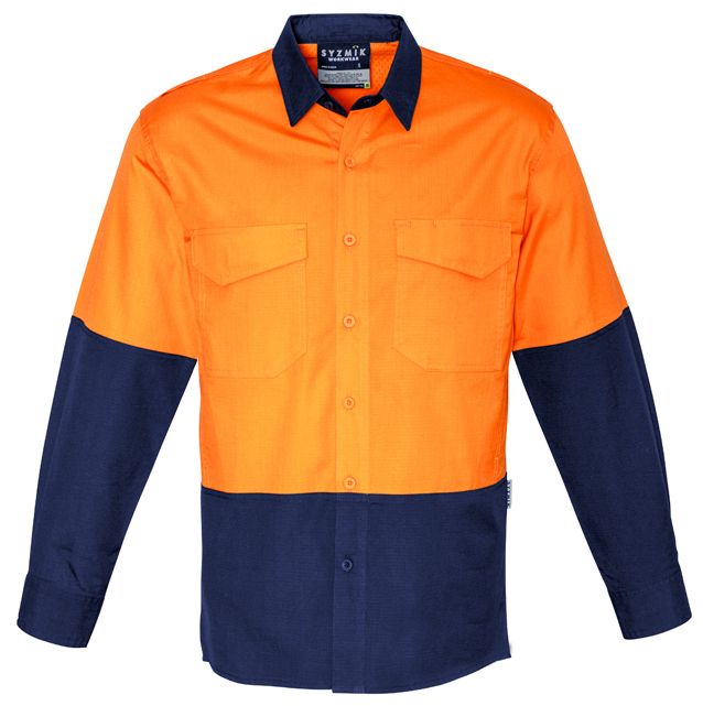 Syzmik Mens Rugged Cooling Hi Vis Spliced Shirt