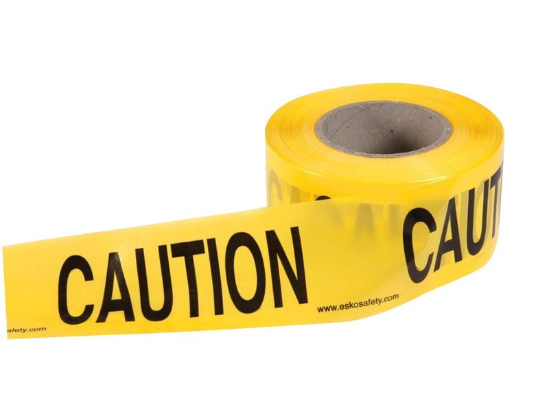 Esko Economy Barrier Warning Tape "Caution" Black/Yellow 75mm x 250m