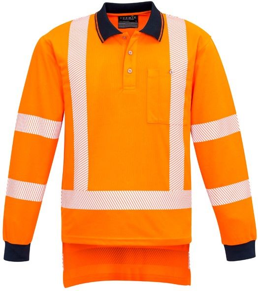 Syzmik Mens TTMC-W17 Segmented Long Sleeve Polo