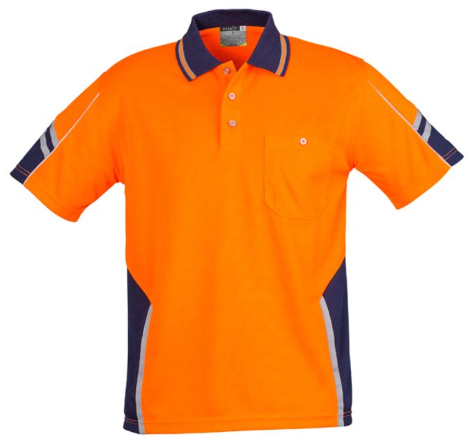 Syzmik Mens Hi Vis Squad Short Sleeve Polo