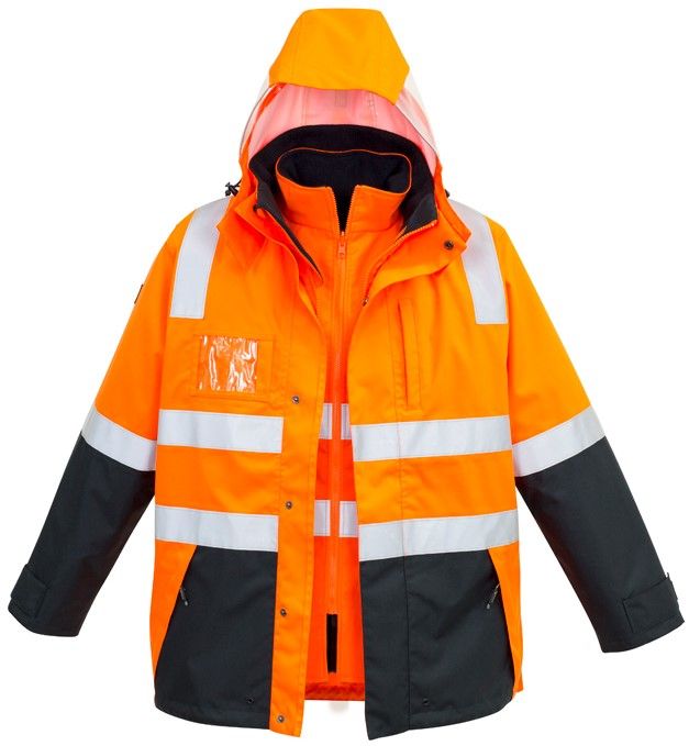 Syzmik Mens Hi Vis 4 in 1 Waterproof Jacket