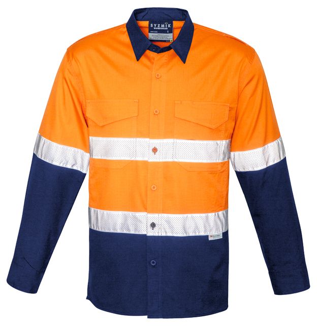 Syzmik Mens Rugged Cooling Taped Hi Vis Spliced Shirt