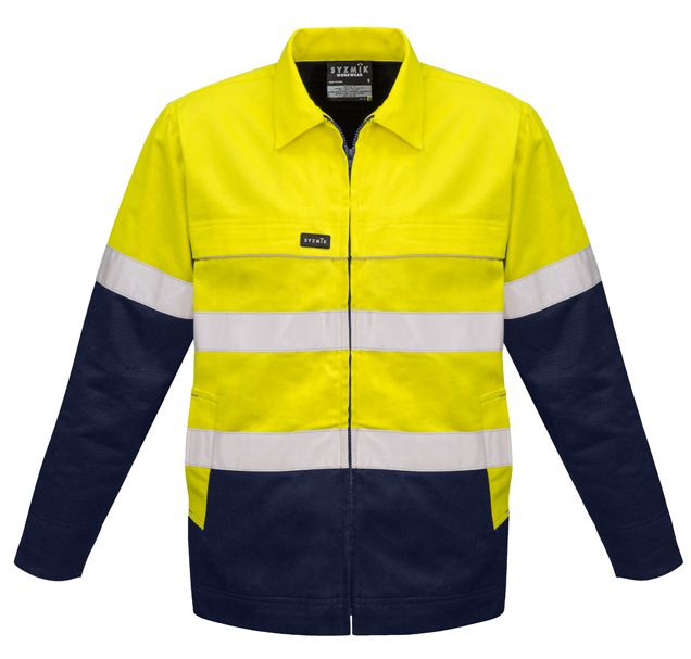 Syzmik Mens Hi Vis Cotton Drill Jacket