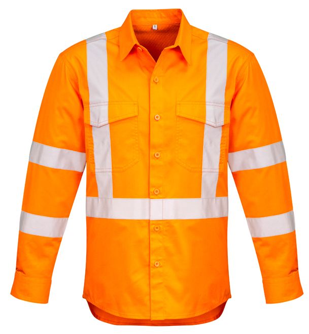 Syzmik Mens Hi Vis X Back Taped Shirt