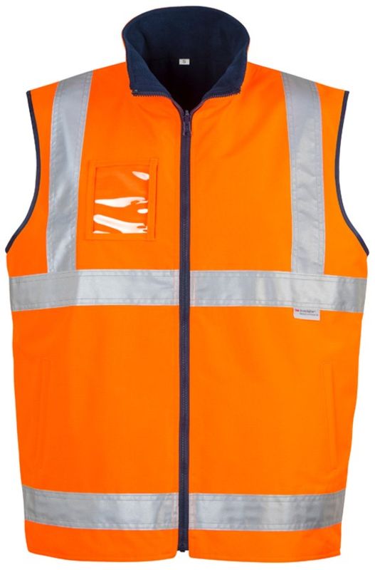 Syzmik Mens Hi Vis Lightweight Fleece Lined Vest
