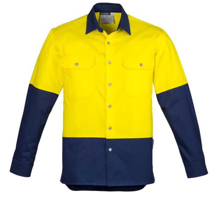 Syzmik Mens Hi Vis Spliced Industrial Shirt