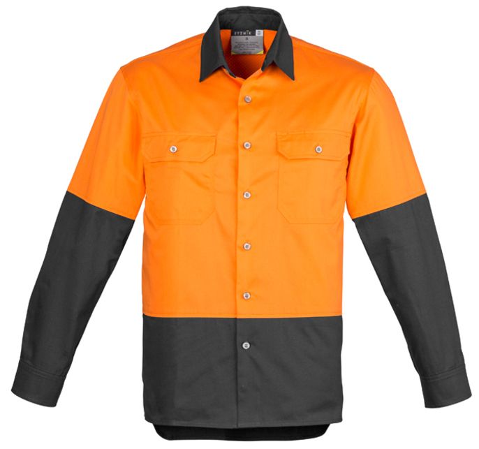 Syzmik Mens Hi Vis Spliced Industrial Shirt