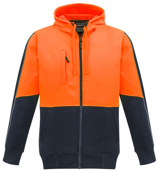 Syzmik Unisex Hi Vis Full Zip Hoodie