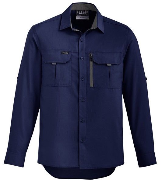 ZW465 Mens Polyester Ripstop S/Sleeve Shirt