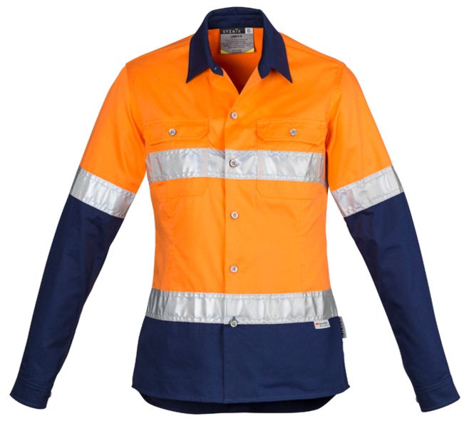 Syzmik Womens Hi Vis Spliced Industrial Shirt - Hoop Taped