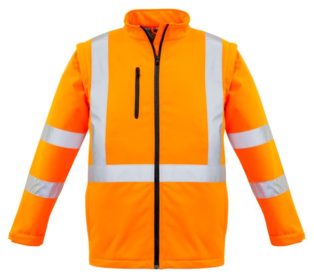Syzmik Unisex Hi Vis 2 in 1 X Back Soft Shell Jacket