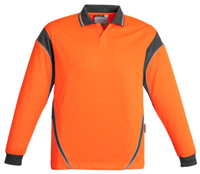 Syzmik Mens Hi Vis Aztec Polo - Long Sleeve