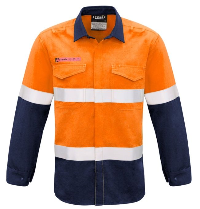 Syzmik Mens Fire Resistant Hooped Taped Spliced Shirt