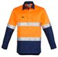 Syzmik Mens Hi Vis Closed Fire Resistant Long Sleeve Shirt - Hoop Taped