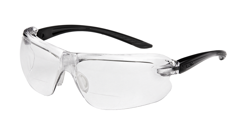 Bolle Iri-S Diopter Black/Grey Temple AS/AF Glasses +1.5