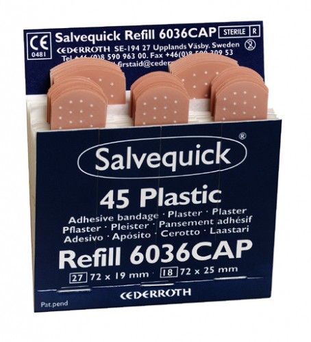 Salvequick Plaster Refill Plastic Box 45