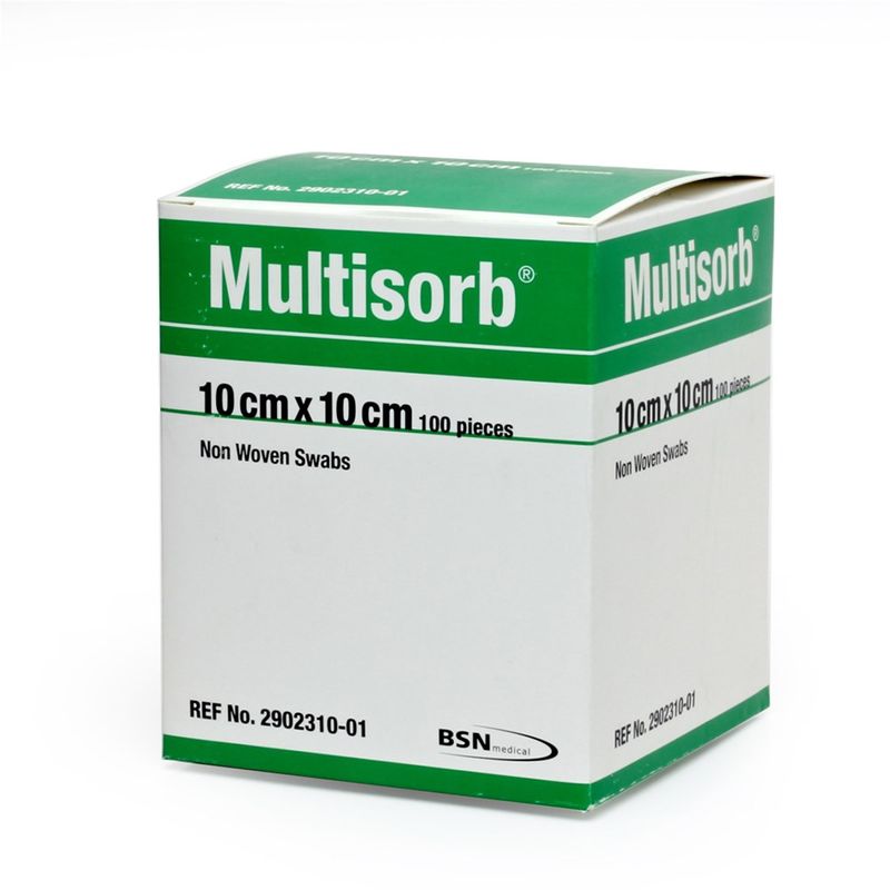 Multisorb Non Woven Swabs 10cm x 10cm Box 100