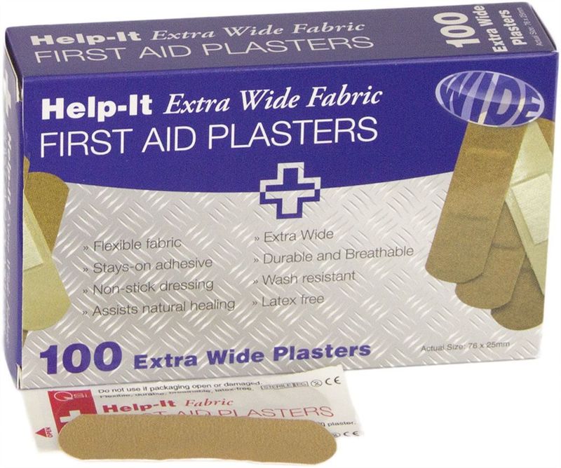 Help It Fabric Extra Wide Plasters 100s