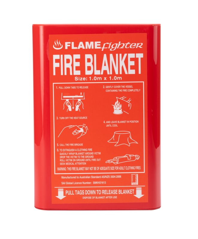 Flamefighter Hard Case Fire Blanket 1.0m x 1.0m