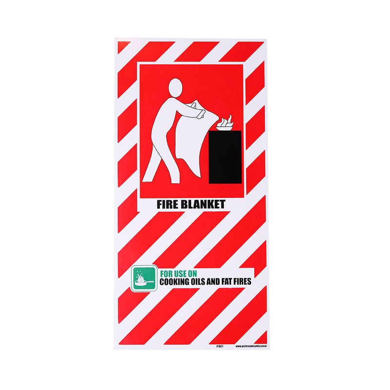 Fire Blanket Blazon Sign 40cm x 20cm