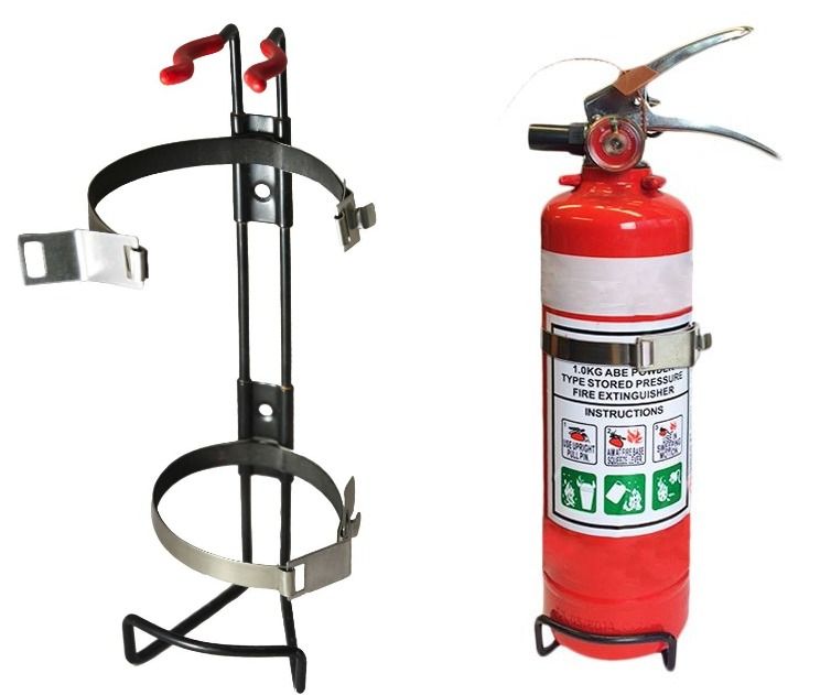 Flamefighter ABE Dry Powder Fire Extinguisher Complete With Double Strap Bracket 1kg ABE