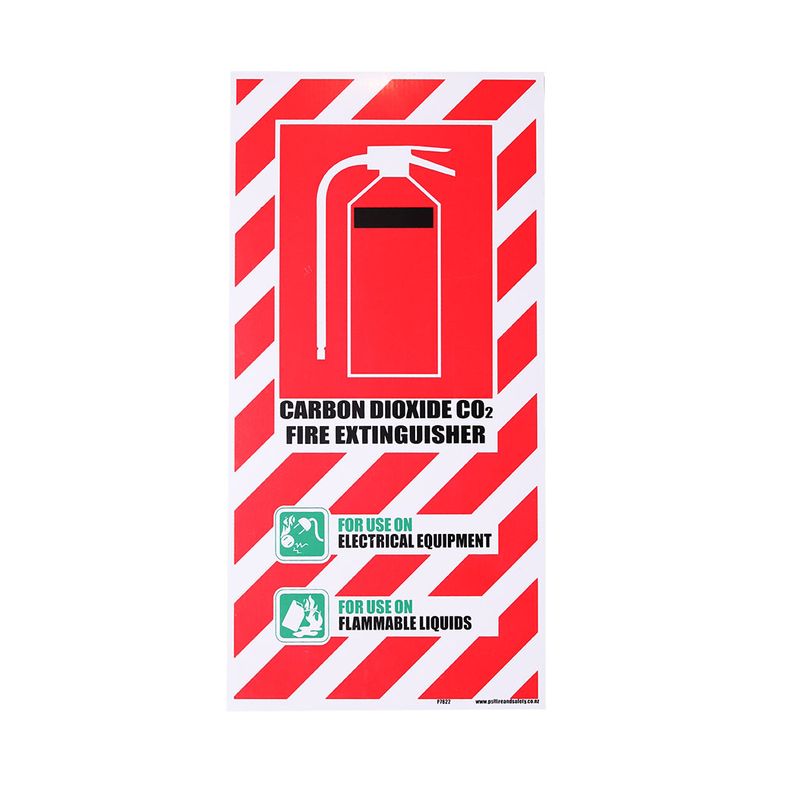 Carbon Dioxide CO2 Extinguisher Sign 40cm x 20cm