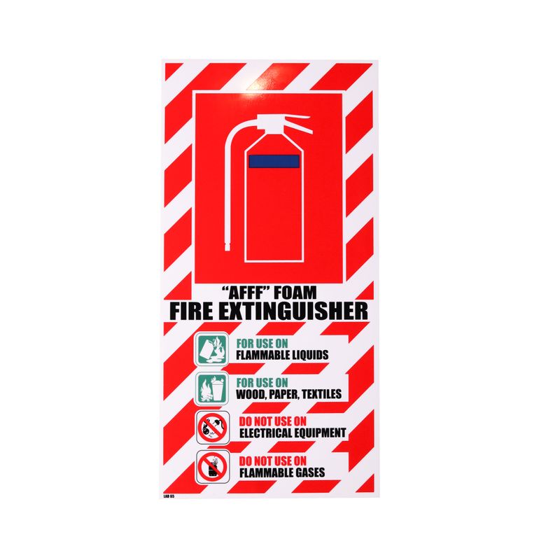 AFFF Foam Extinguisher Blazon Sign 40cm x 20cm
