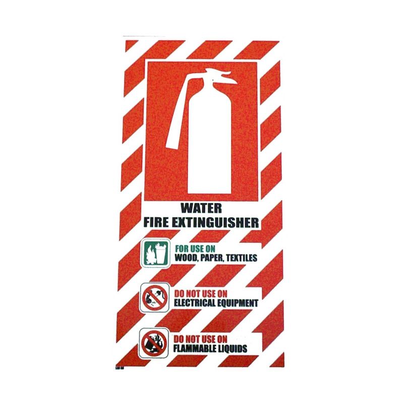 Water Fire Extinguisher Blazon Sign 40cm x 20cm