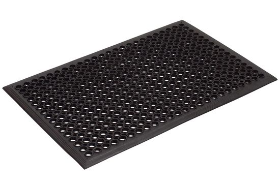 Safety Cushion Anti-Fatigue Natural Rubber Mat With Drain Holes